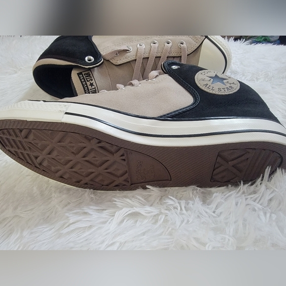 Converse Men's Black and White Mid-Top Sneakers - Picture 10 of 14